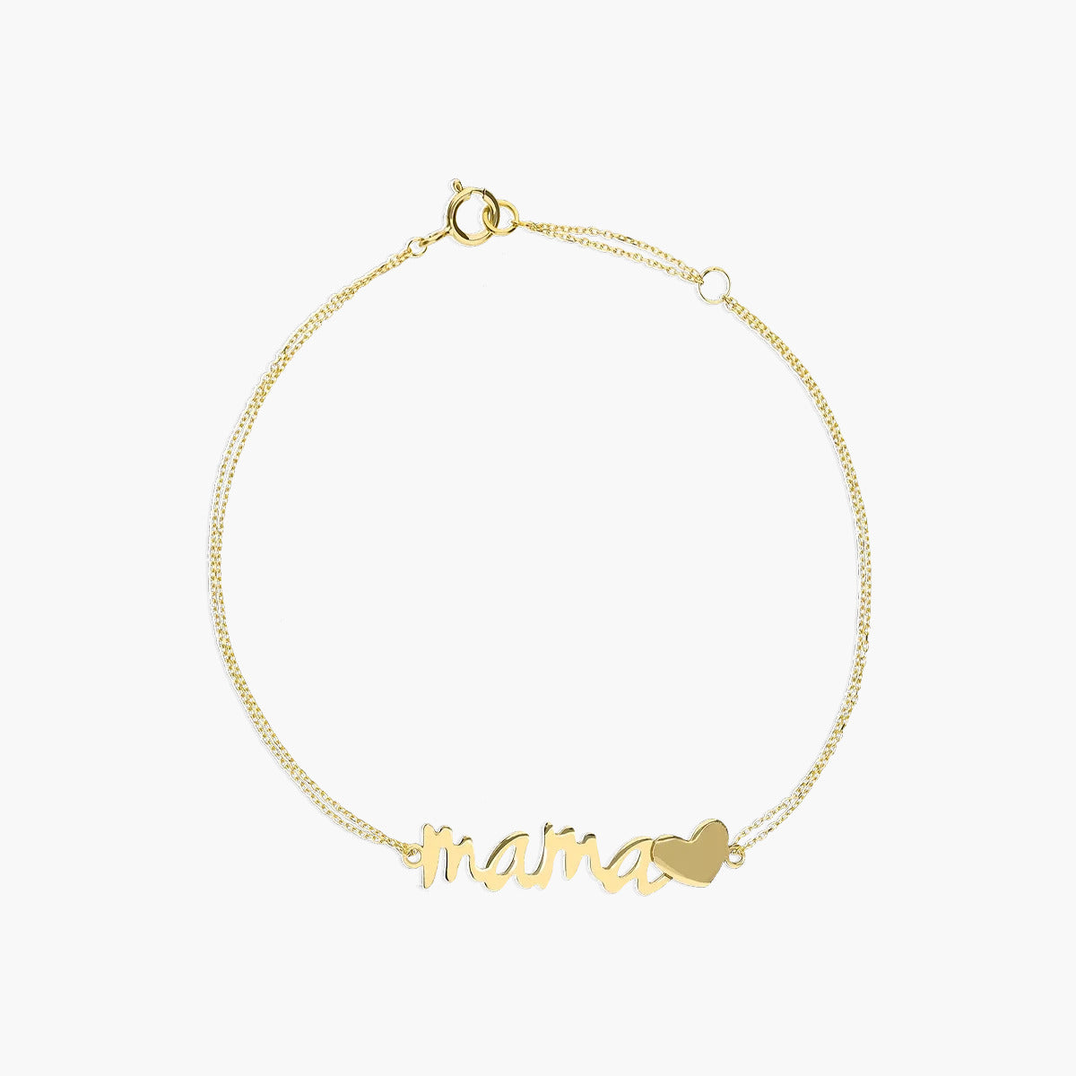 Pulsera de oro 18K "Mamá" 16-18 cm