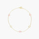 Pulsera de oro 18K circonitas rosa y blanco 16-18 cm