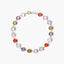 Pulsera de oro 18K circonitas multicolor 17-19 cm