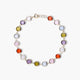 Pulsera de oro 18K circonitas multicolor 17-19 cm