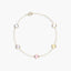 Pulsera de oro 18K circonitas multicolor 16-18 cm