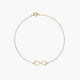 Pulsera de oro 18K circonitas 17-19 cm INFINITY