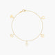 Pulsera de oro 18K con motivos de la suerte 16-18 cm