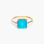 Anillo de oro 18K cuarzo
