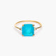 Anillo de oro 18K cuarzo