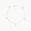 Tobillera suerte de oro 18K 23 cm