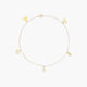 Tobillera suerte de oro 18K 23 cm