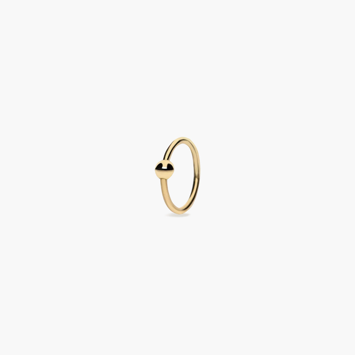Piercing de nariz de oro 18K aro 10 mm