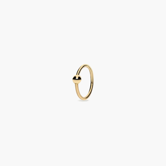 Piercing de nariz de oro 18K aro 10 mm