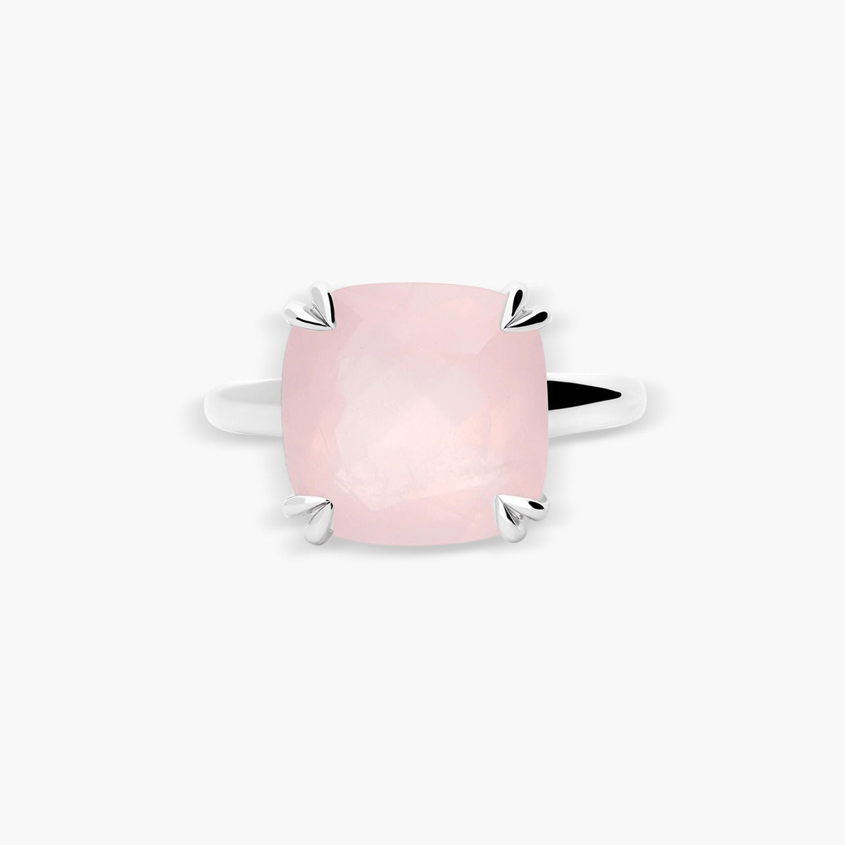 Anillo de plata 1ª ley cuarzo rosa HOPE
