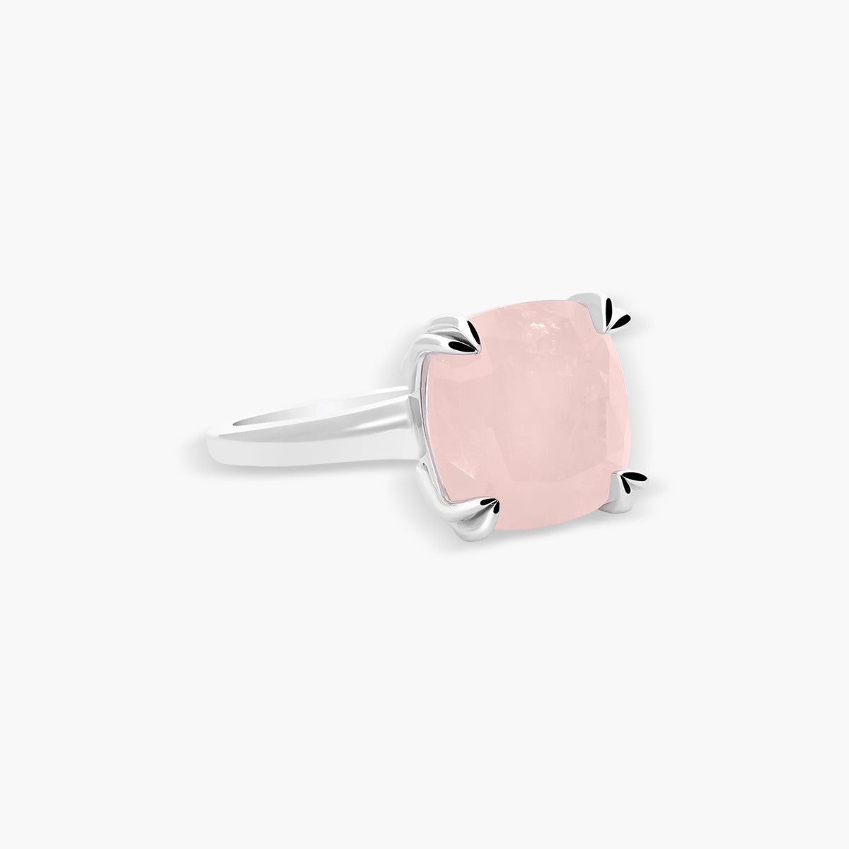 Anillo de plata 1ª ley cuarzo rosa HOPE