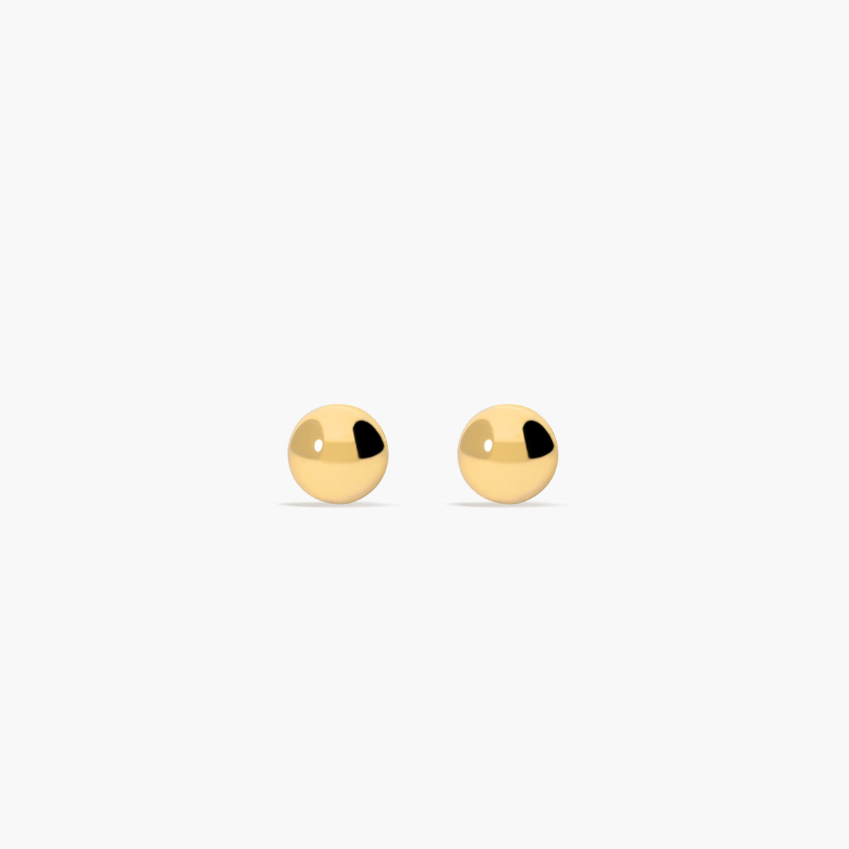 Pendientes de oro 18K de bola bebé 3 mm