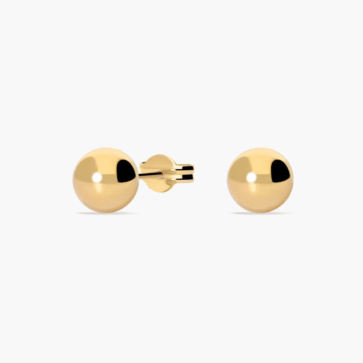 Pendientes de oro 18K de bola 6 mm