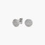 Pendientes redondos de oro blanco 18k circonitas 8 mm