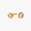 Pendientes de oro 18K circonita 10 mm