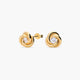 Pendientes de oro 18K circonita 10 mm