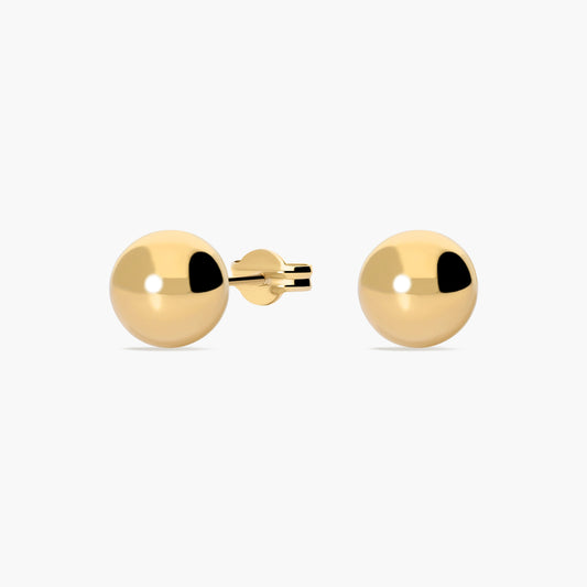 Pendientes de oro 18K de bola 7 mm