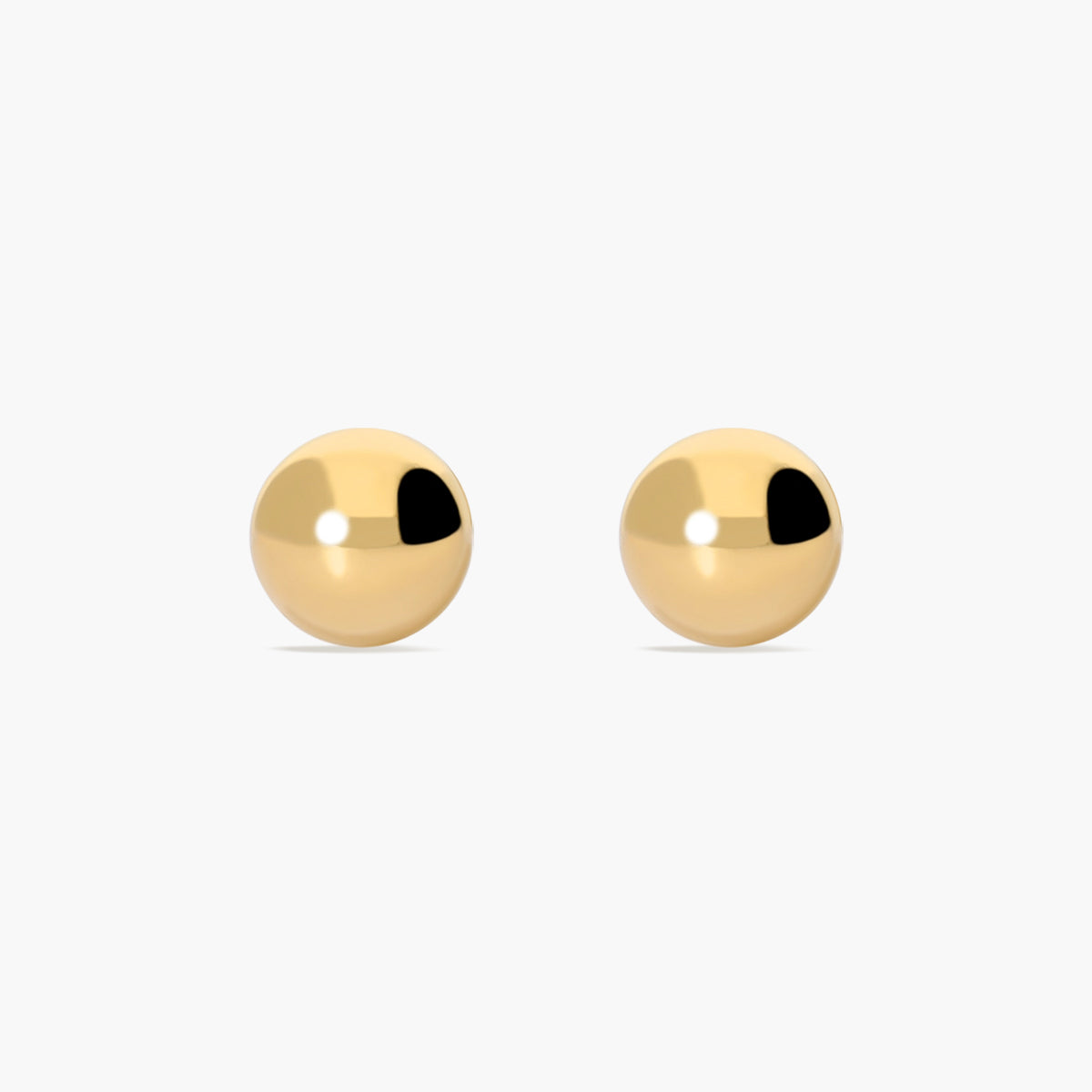 Pendientes de oro 18K de bola 7 mm