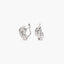 Pendientes de oro blanco 18K circonitas bagué 14 mm
