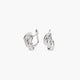 Pendientes de oro blanco 18K circonitas bagué 14 mm