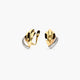 Pendientes de oro bicolor 18K circonitas bagué 15 mm