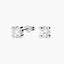 Pendientes redondos de oro blanco 18K circonitas 5 mm