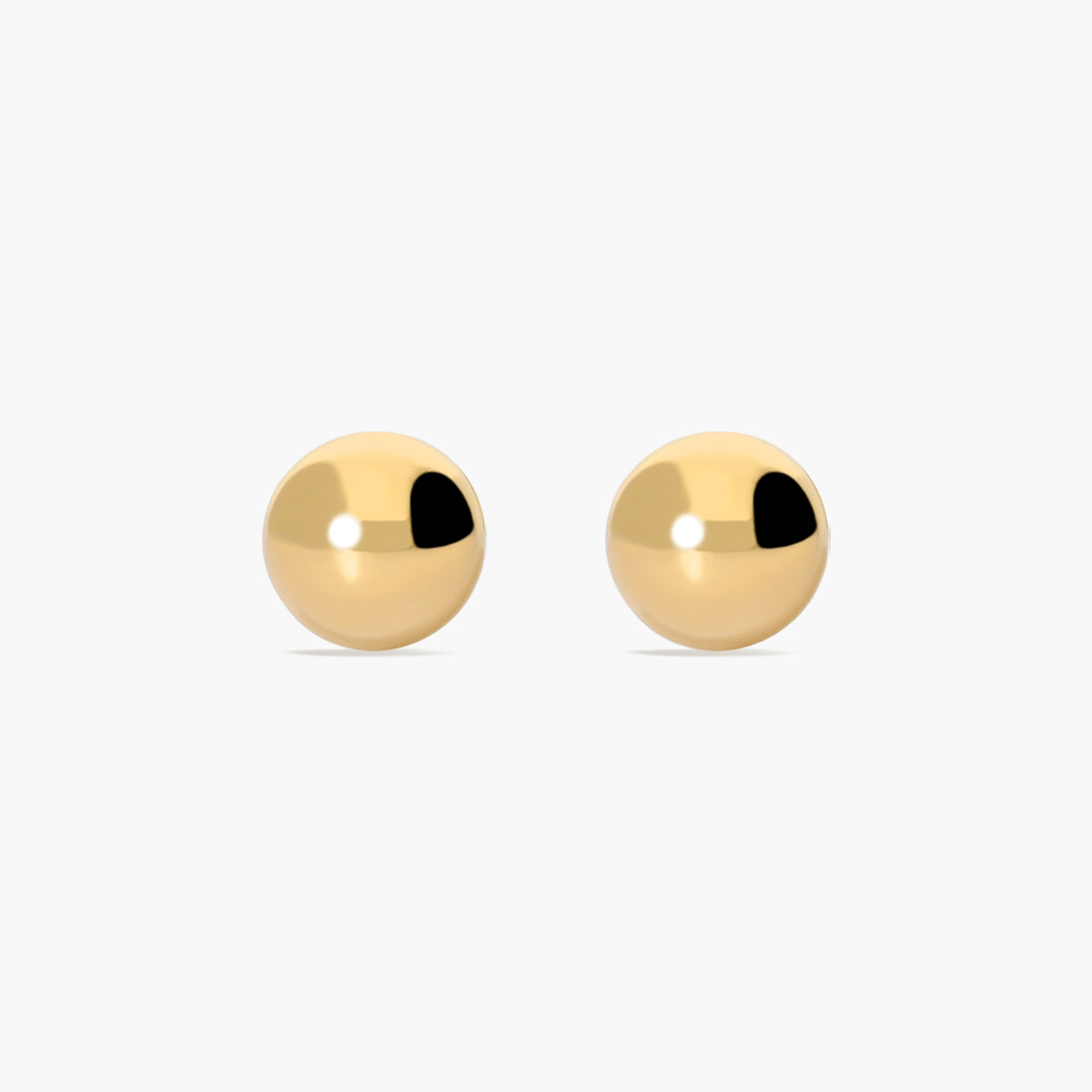 Pendientes de oro 18K de bola 8 mm