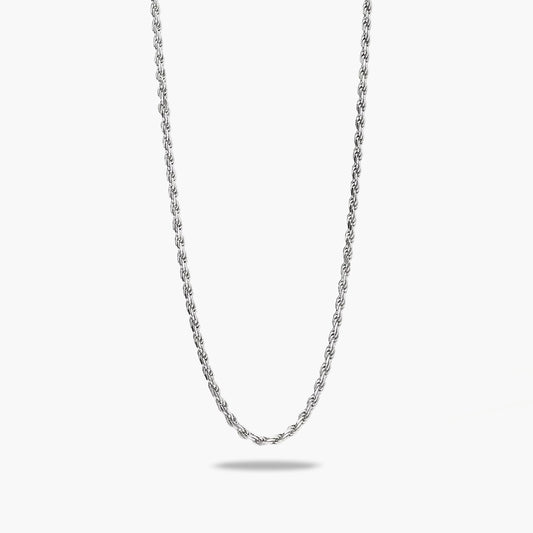Gargantilla de plata 1ª ley 60 cm cordón
