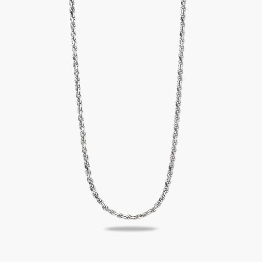 Gargantilla de plata 1ª ley 60 cm cordón