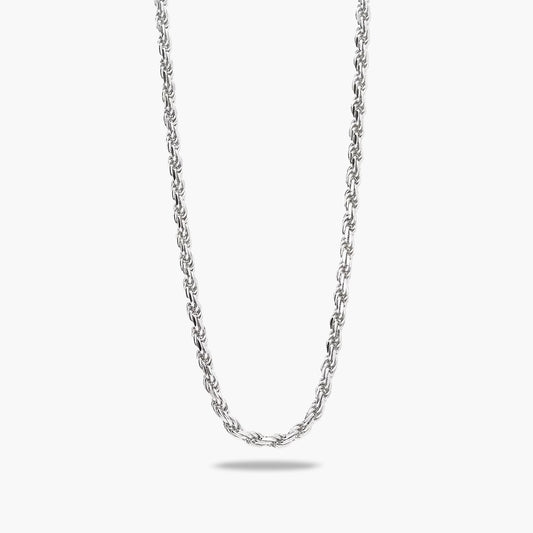 Gargantilla de plata 1ª ley 60 cm cordón