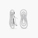 Pendientes largos de oro blanco 18K diamante natural 0.99 ct. 30 mm NEBULA