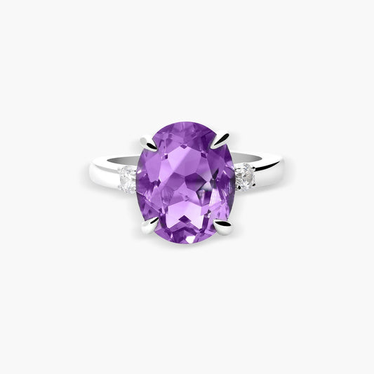 Anillo de plata 1ª ley amatista PRISM