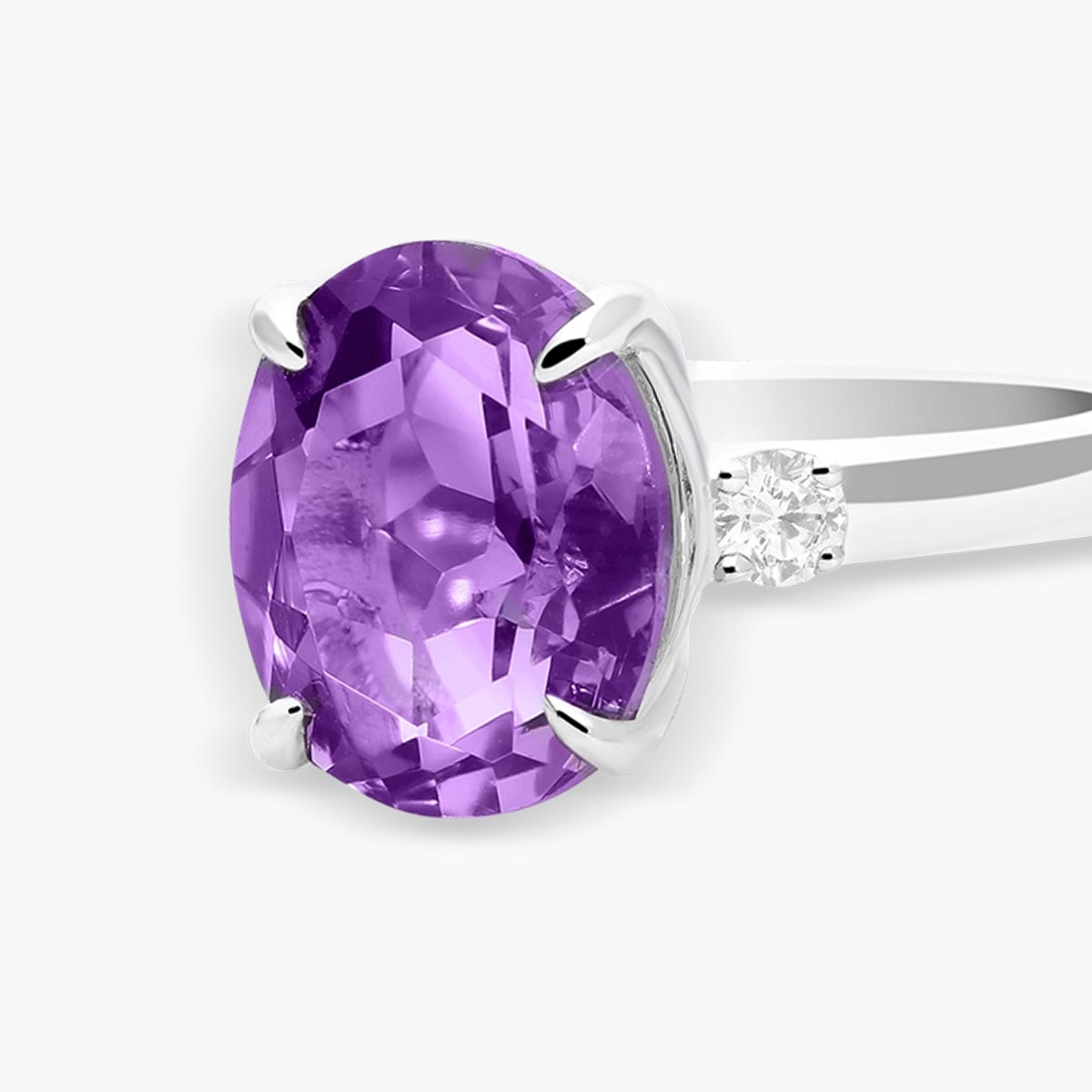 Anillo de plata 1ª ley amatista PRISM