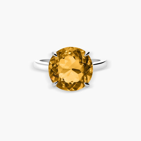 Anillo de plata 1ª ley citrino PRISM