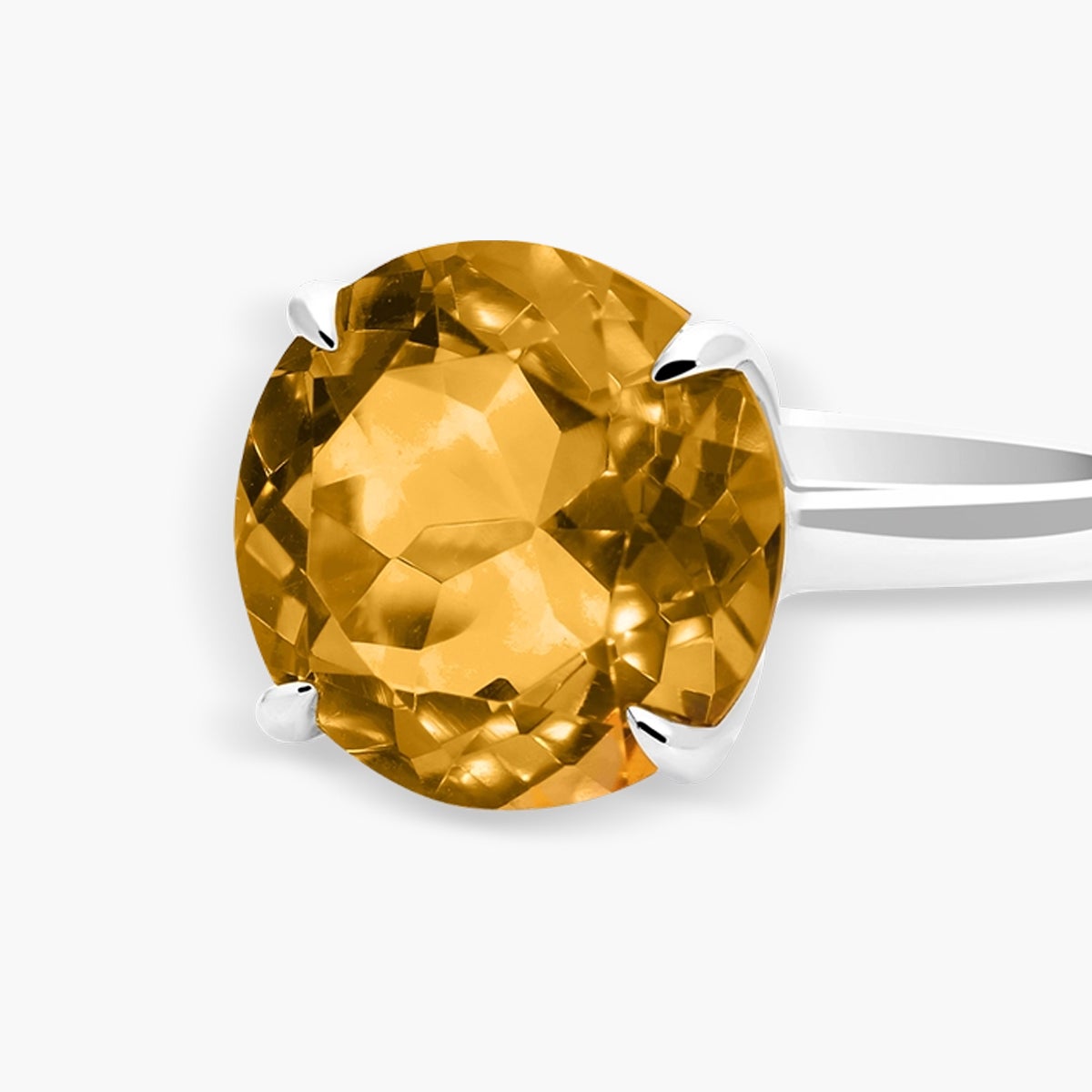 Anillo de plata 1ª ley citrino PRISM
