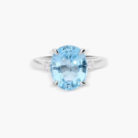 Anillo de plata 1ª ley topacio PRISM