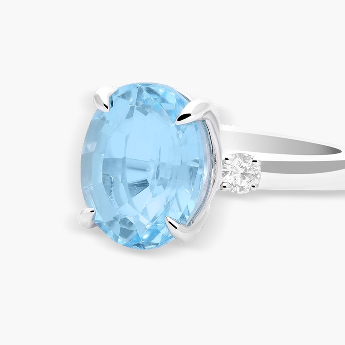 Anillo de plata 1ª ley topacio PRISM