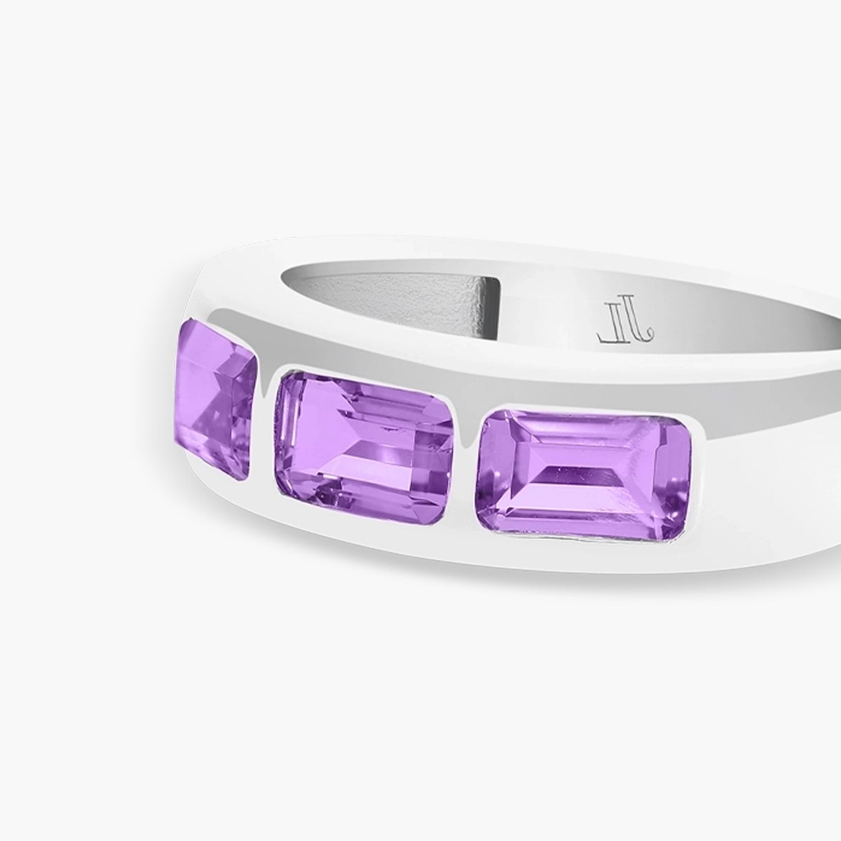 Anillo de plata 1ª ley amatista GLIMMERS