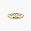 Anillo de plata 1ª ley con baño de oro 18K topacio blanco MONOLITH