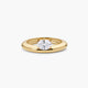 Anillo de plata 1ª ley con baño de oro 18K topacio blanco MONOLITH