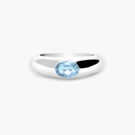 Anillo de plata 1ª ley topacio GLIMMERS