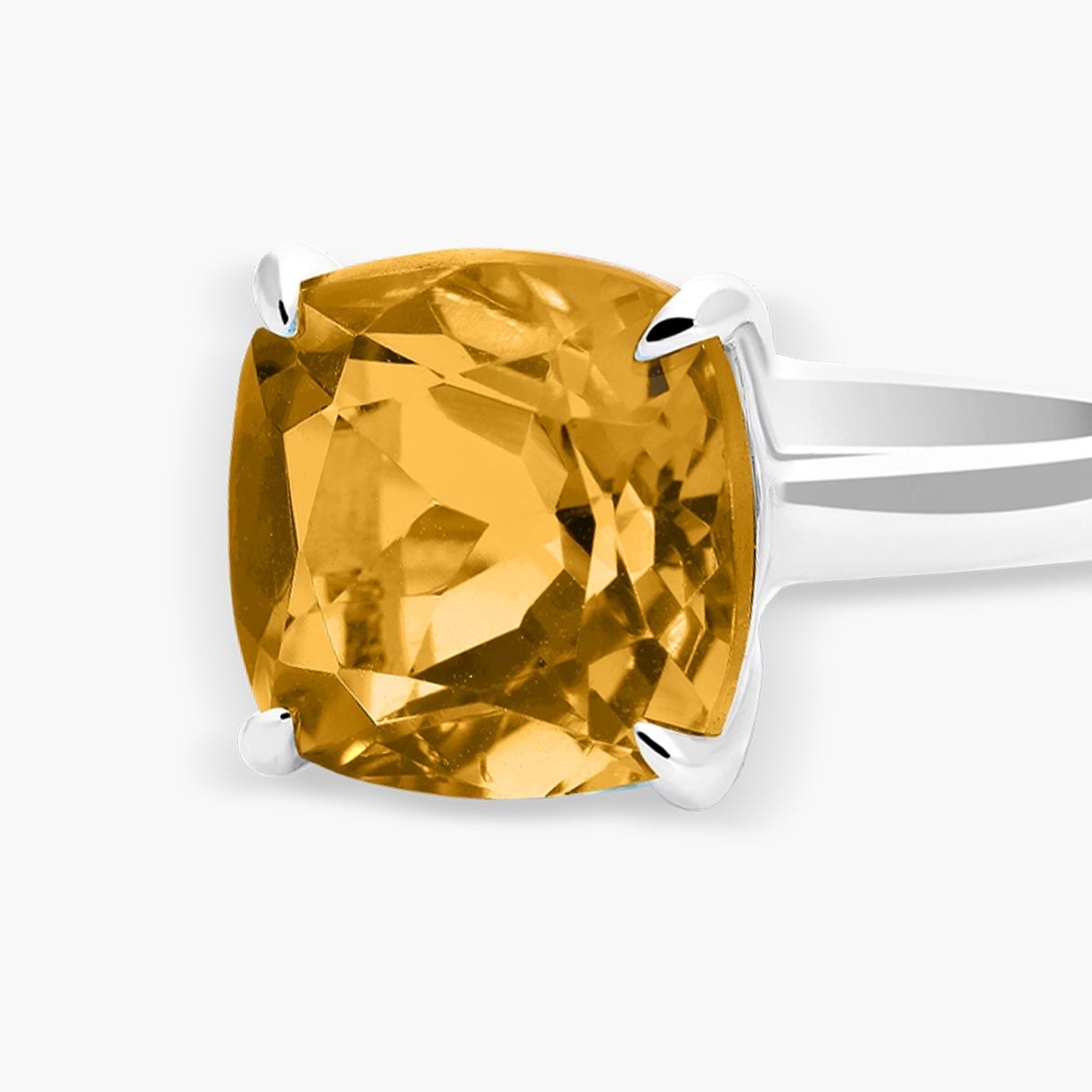 Anillo de plata 1ª ley citrino PRISM