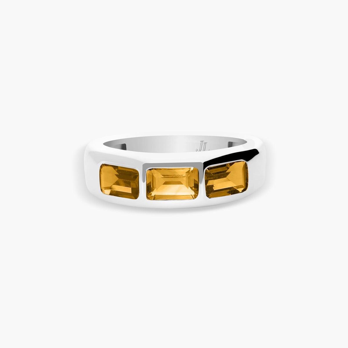Anillo de plata 1ª ley citrino GLIMMERS