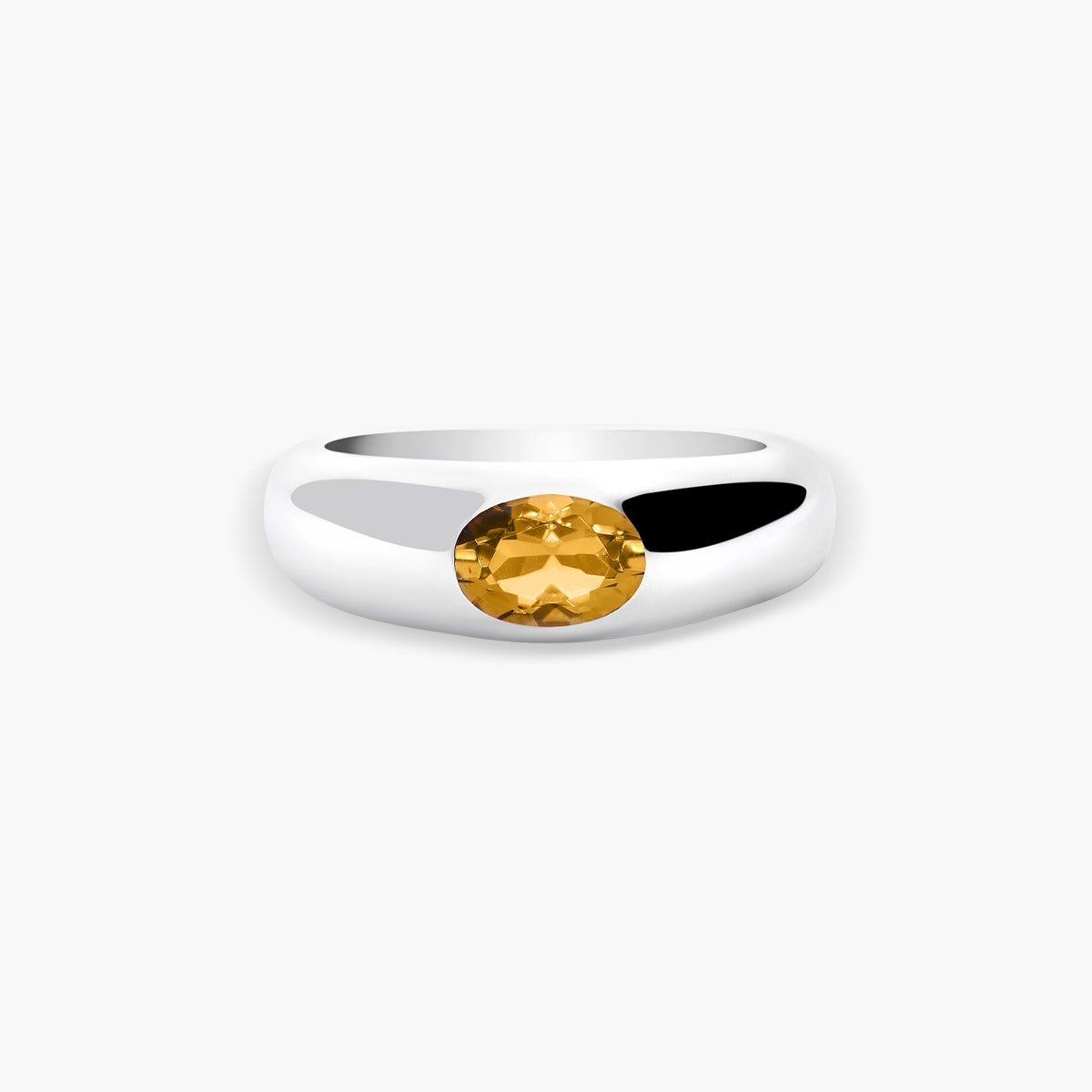 Anillo de plata 1ª ley citrino GLIMMERS