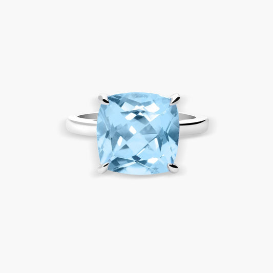 Anillo de plata 1ª ley topacio PRISM