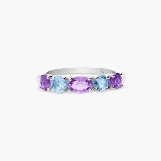 Anillo de plata 1ª ley amatista PRISM