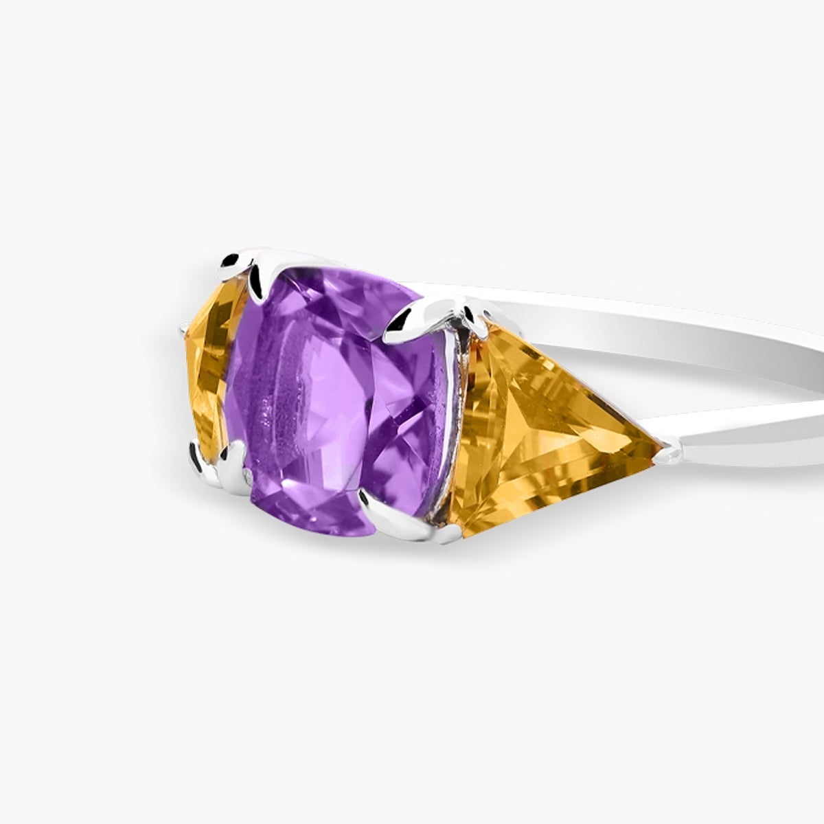 Anillo de plata 1ª ley amatista PRISM
