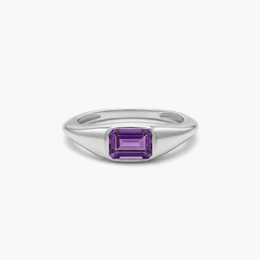 Anillo de plata 1ª ley amatista violeta BLOWN
