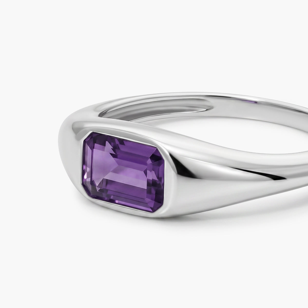 Anillo de plata 1ª ley amatista violeta BLOWN