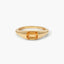 Anillo de plata 1ª ley con baño de oro 18K citrino BLOWN